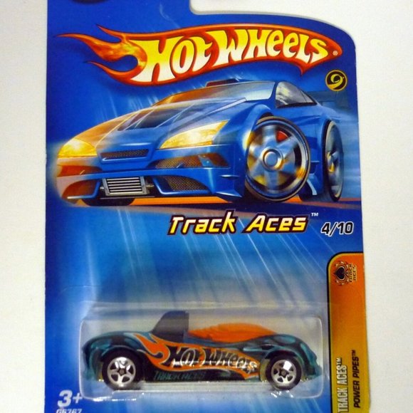 Hot Wheels Power Pipes #064 Track Aces 4/10 Blue Die-Cast Car 2005 - Picture 1 of 1
